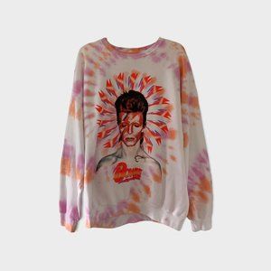 NEW Urban Outfitters David Bowie Tie-Dye Crew Neck Sweatshirt